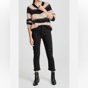 AGOLDE Riley High Rise Straight Crop 100% Cotton Jeans Size 24